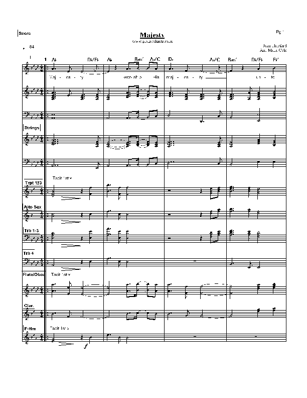 Majesty Conductor's Score (Mark Cole)