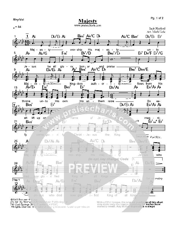 Majesty Rhythm/Vocal (Mark Cole)