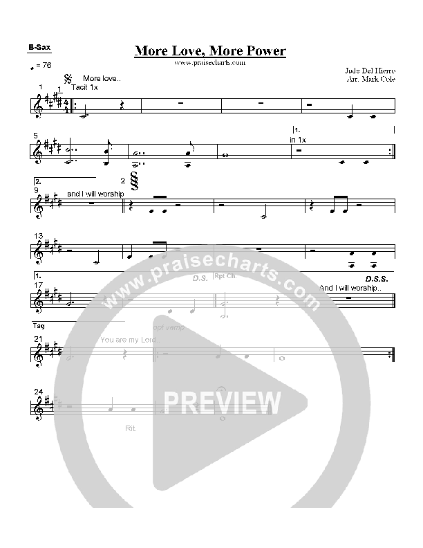 More Love More Power Bari Sax (Andy Park)