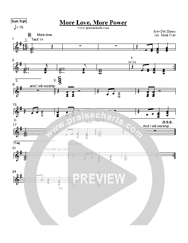 More Love More Power Trumpet (Andy Park)