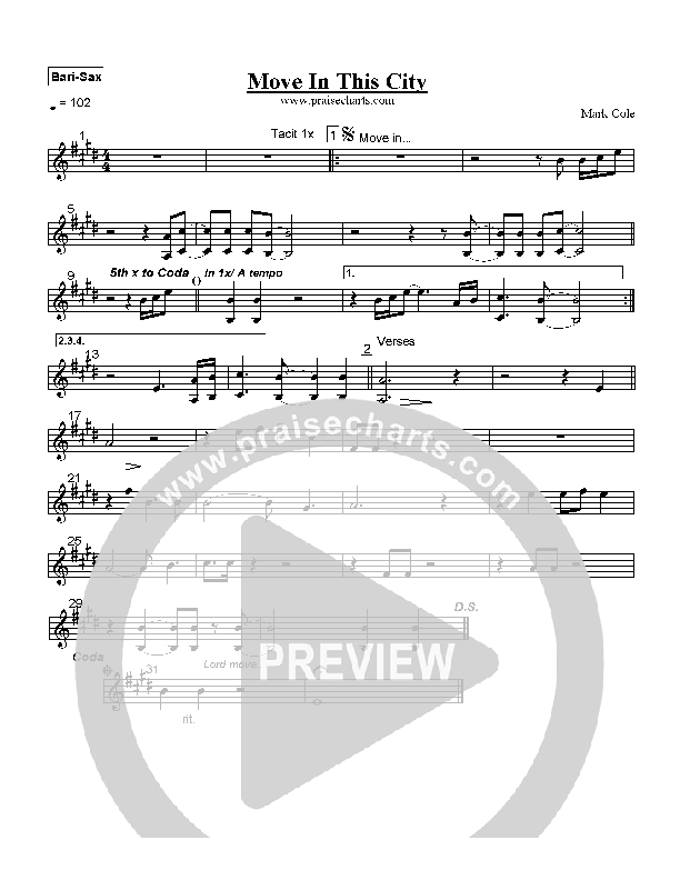 Move In This City Bari Sax (Mark Cole)