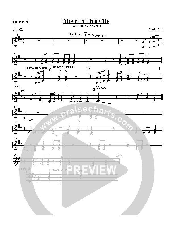 Move In This City French Horn (Mark Cole)