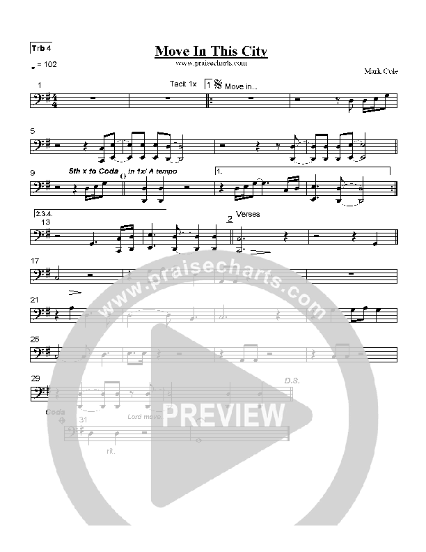 Move In This City Trombone 4 (Mark Cole)