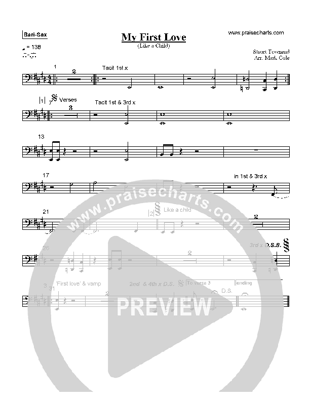 My First Love Bari Sax (Stuart Townend)