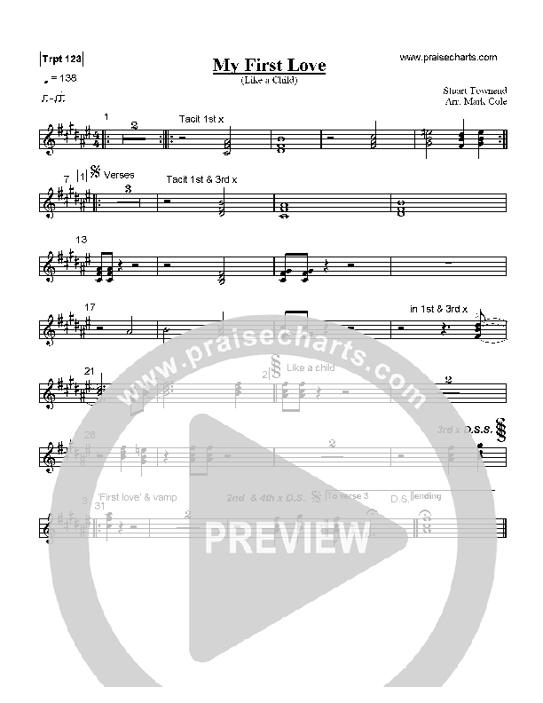 My First Love Trumpet 1/2/3 (Stuart Townend)