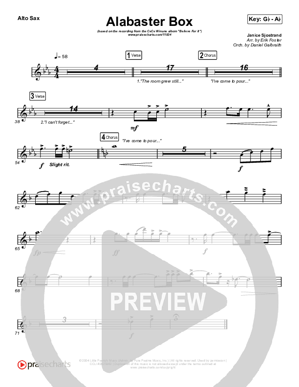 Alabaster Box Alto Sax (CeCe Winans)