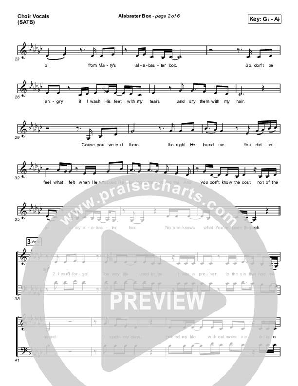 Alabaster Box Choir Sheet (SATB) (CeCe Winans)