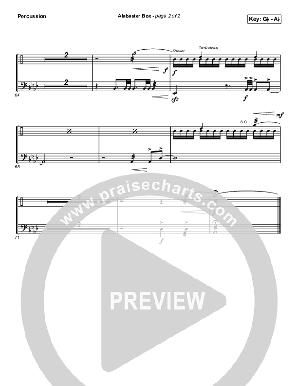 Alabaster Box Percussion Sheet Music PDF (CeCe Winans) PraiseCharts