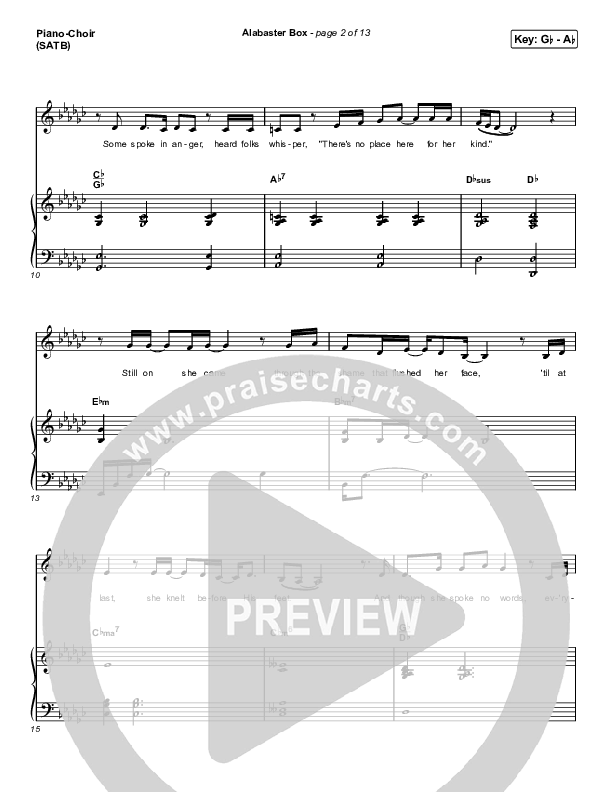 Alabaster Box Piano/Vocal (SATB) (CeCe Winans)