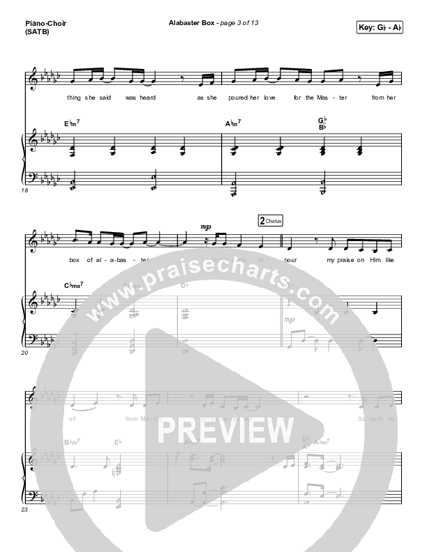 Alabaster Box Piano/Vocal (SATB) (CeCe Winans)