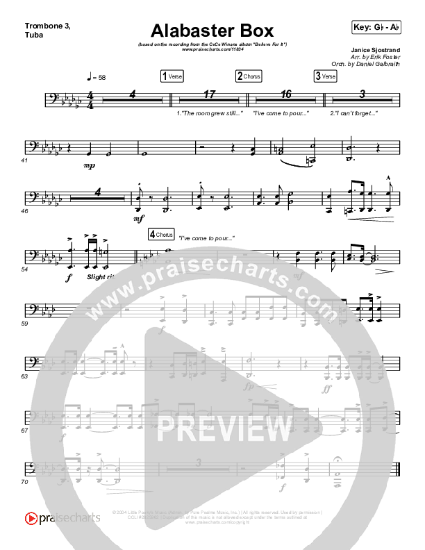 Alabaster Box Trombone 3/Tuba (CeCe Winans)