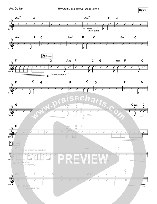 My Own Little World Acoustic Guitar (Matthew West)