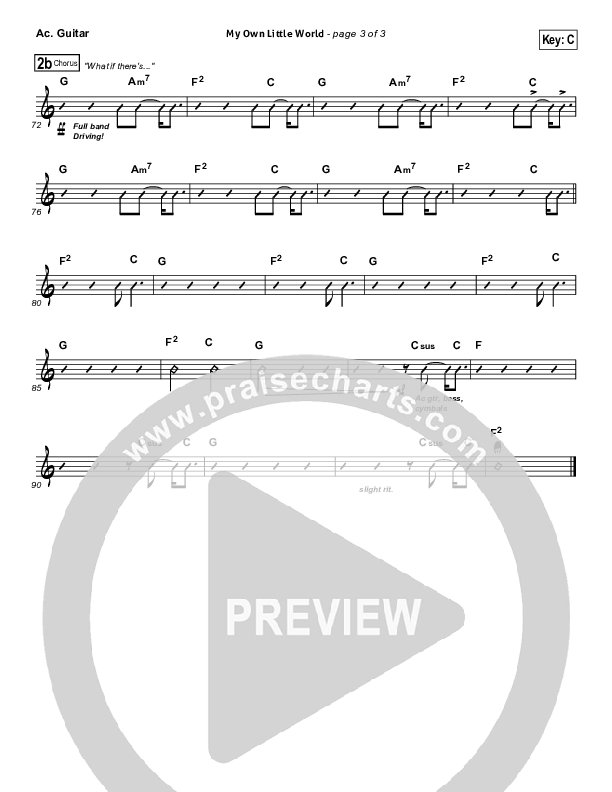 My Own Little World Acoustic Guitar (Matthew West)