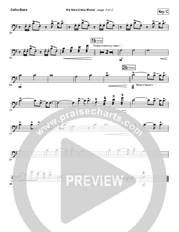 My Own Little World Cello/Bass (Matthew West)