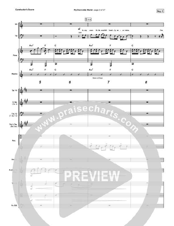 My Own Little World Conductor's Score (Matthew West)