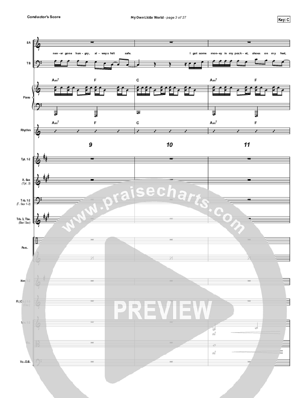 My Own Little World Conductor's Score (Matthew West)