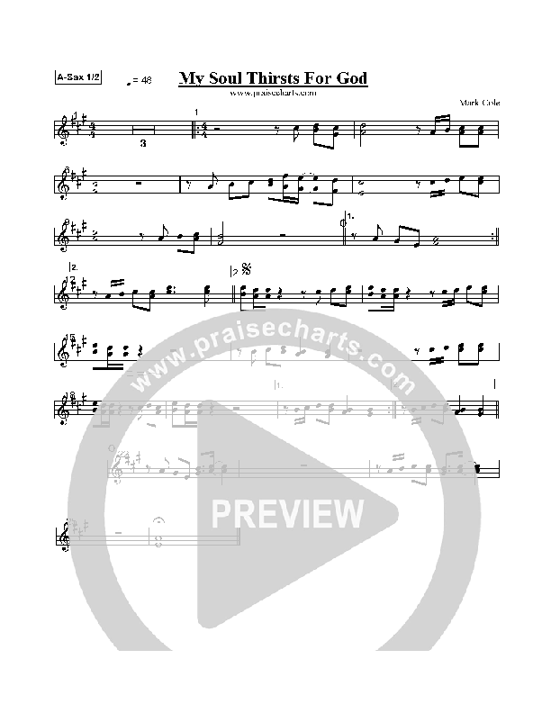 My Soul Thirsts For God Alto Sax 1/2 (Mark Cole)