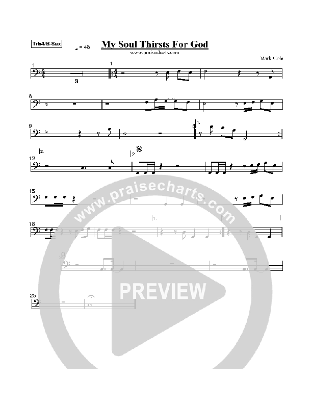 My Soul Thirsts For God Trombone 4/Bari Sax (Mark Cole)