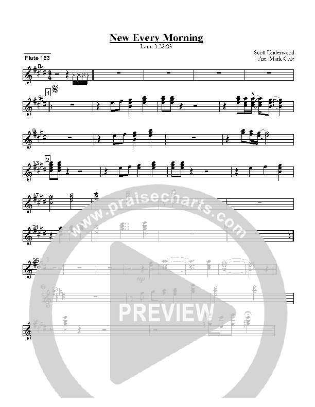 New Every Morning Flute 1/2/3 (Scott Underwood)