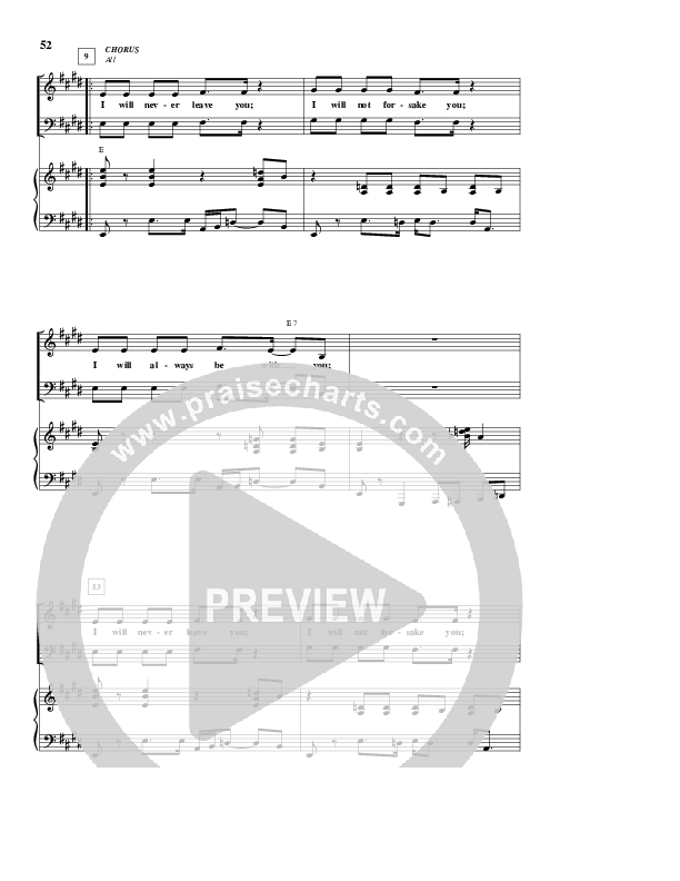 I Will Never Leave You Lead & Piano (Paul Wilbur / Sharon Wilbur)