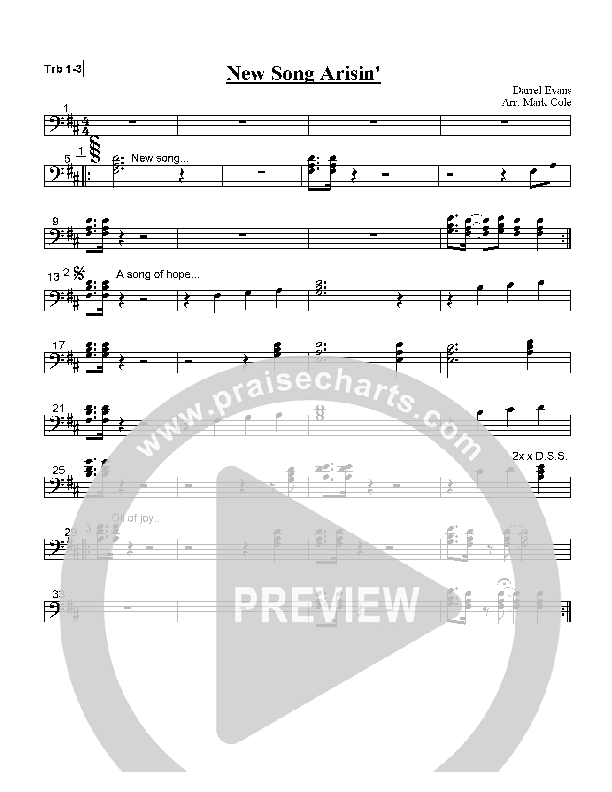 New Song Arising Trombone 1/2/3 (Darrell Evans)