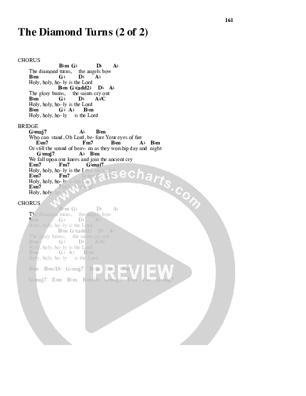 The Diamond Turns Chords & Lyrics (Paul Wilbur)