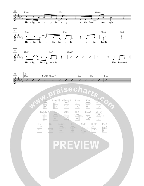 The Diamond Turns Lead Sheet (Paul Wilbur)
