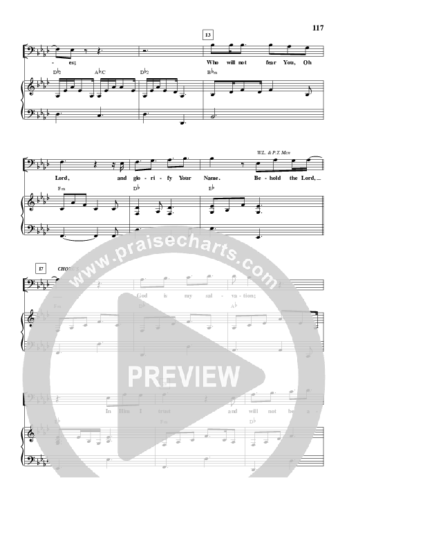 Behold The Lord Lead & Piano (Paul Wilbur)