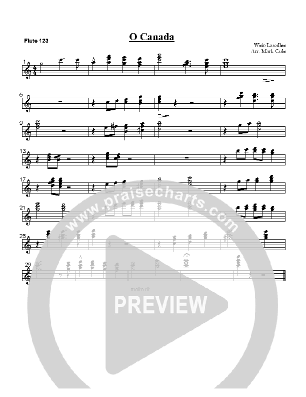 O Canada Orchestration (Mark Cole)