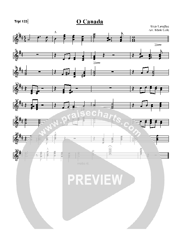 O Canada Orchestration (Mark Cole)