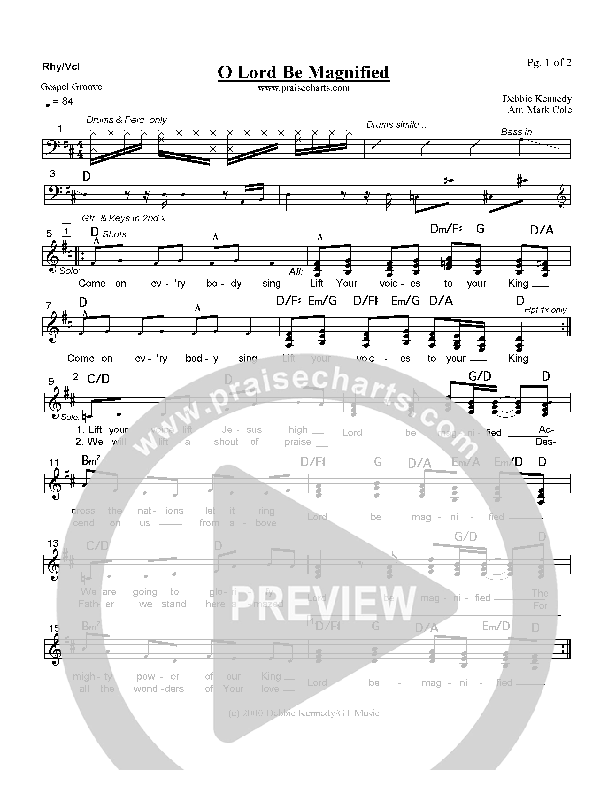 O Lord Be Magnified Orchestration (Mark Cole)