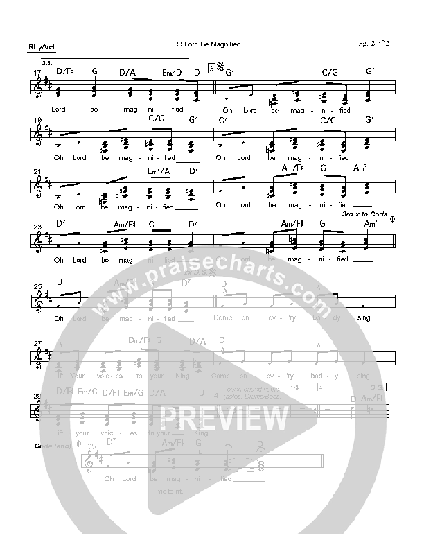 O Lord Be Magnified Orchestration (Mark Cole)