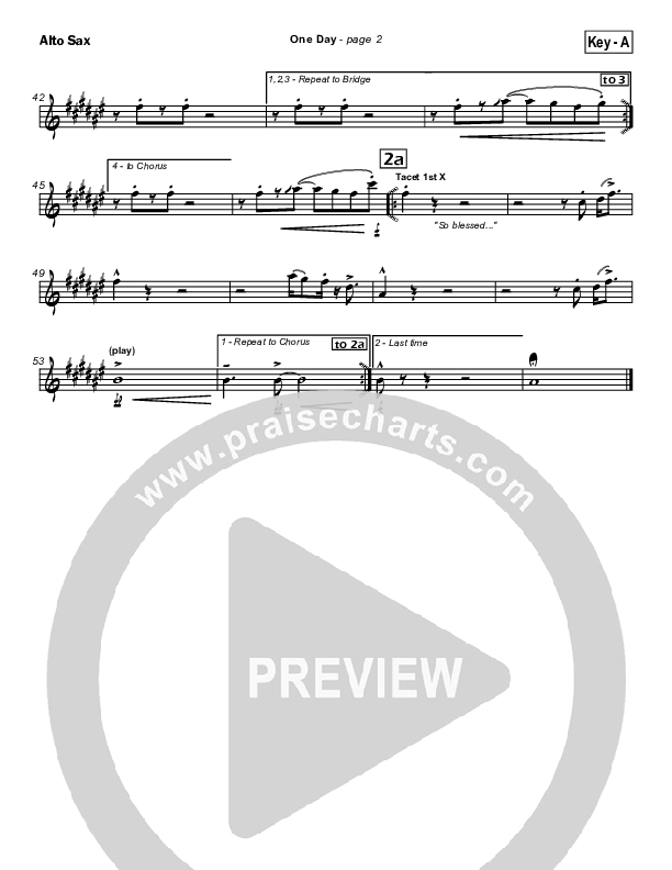 One Day Alto Sax (Hillsong Worship)