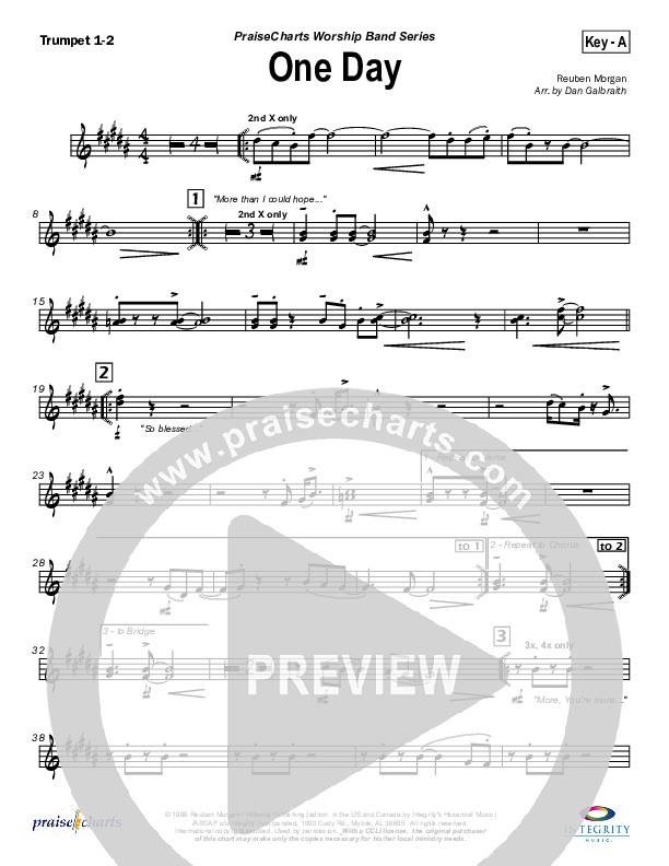 One Day Trumpet 1,2 (Hillsong Worship)