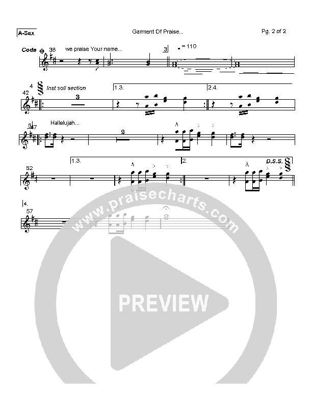 Garments of Praise Alto Sax (Robin Mark)