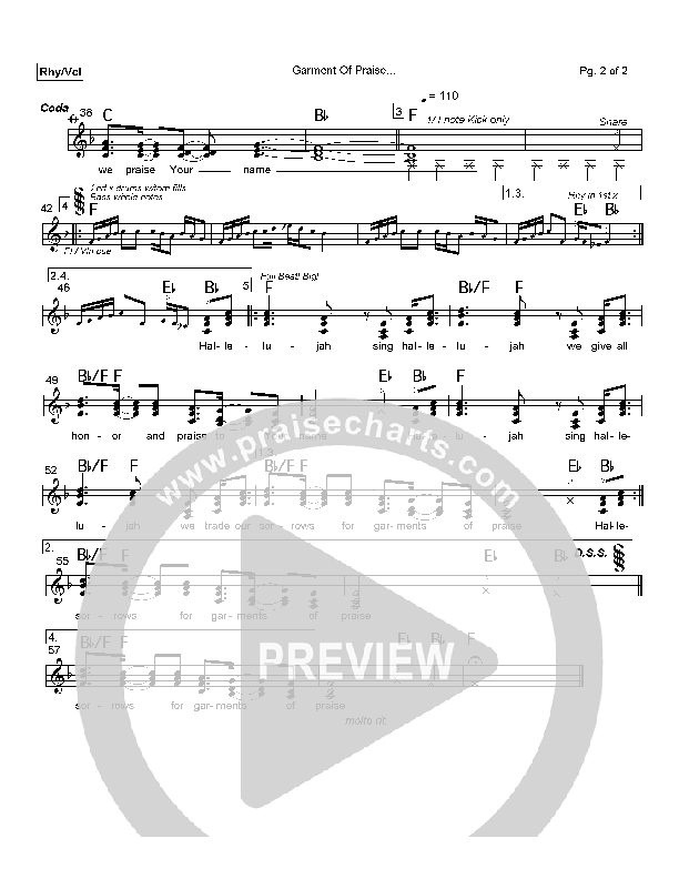 Garments of Praise Rhythm/Vocal (Robin Mark)