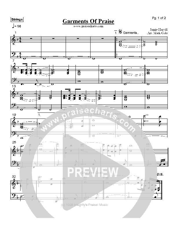 Garments of Praise Synth Strings (Robin Mark)