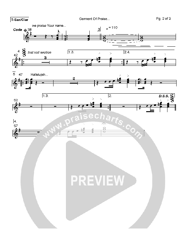 Garments of Praise Tenor Sax/Clarinet (Robin Mark)