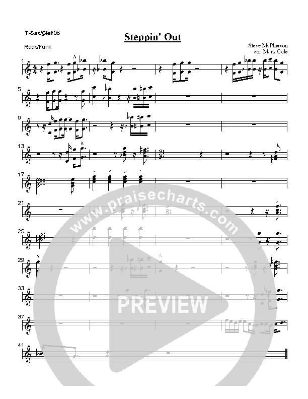 Steppin' Out Tenor Sax/Clarinet (Hillsong Worship)