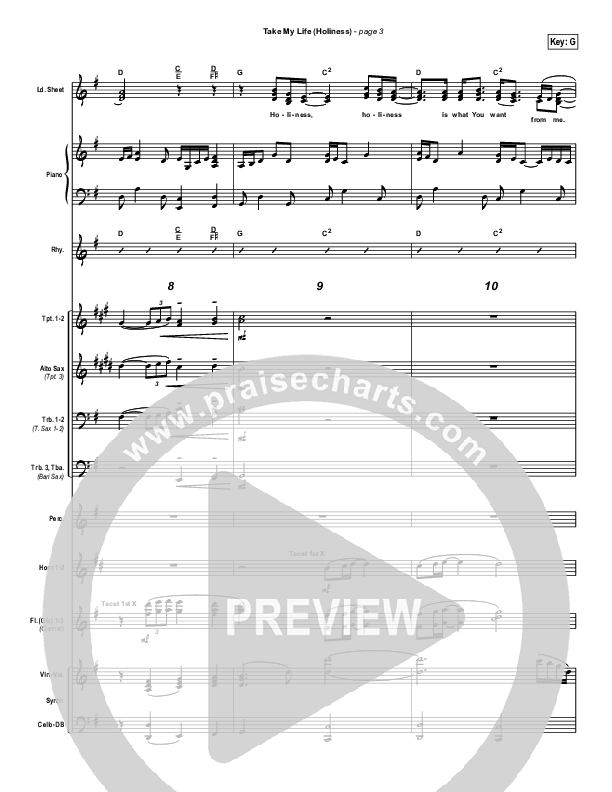 Take My Life Conductor's Score (Scott Underwood)