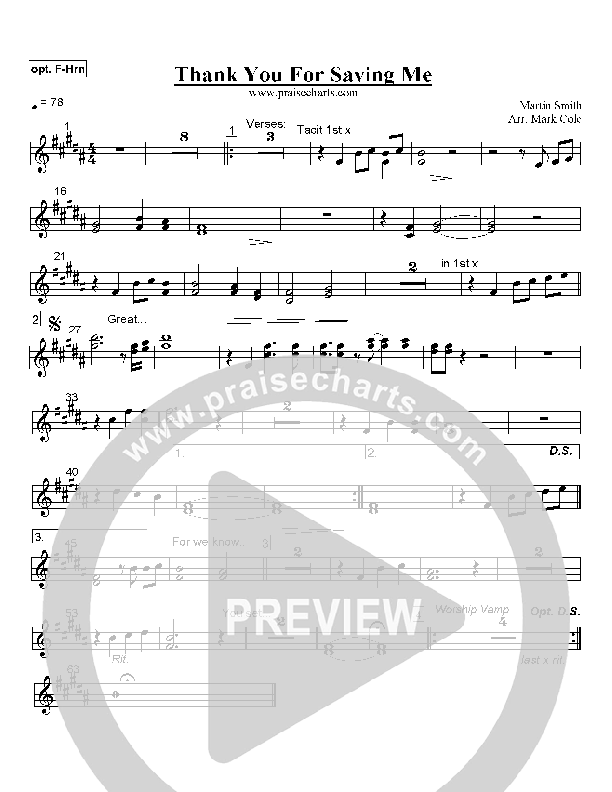 Thank You For Saving Me French Horn (Delirious)