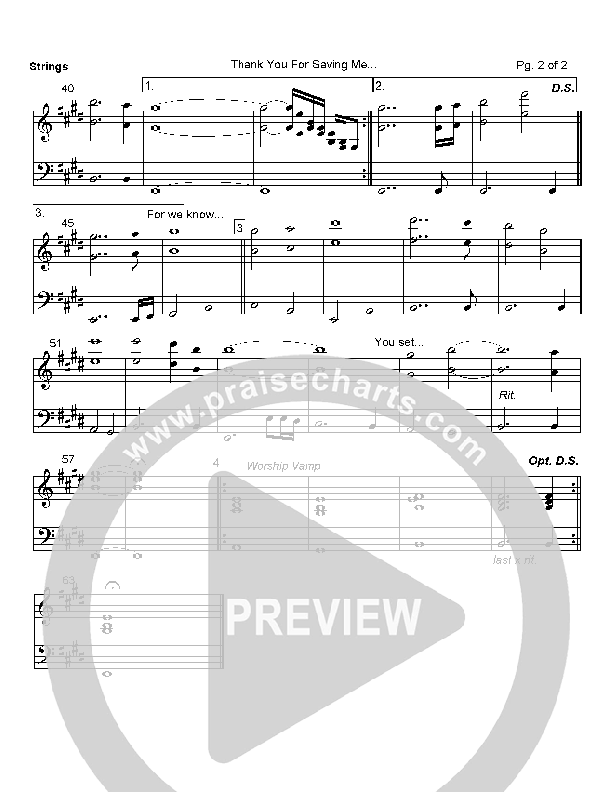 Thank You For Saving Me Strings (Delirious)