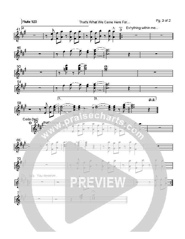 That's What We Came Here For Flute 1/2/3 (Hillsong Worship)