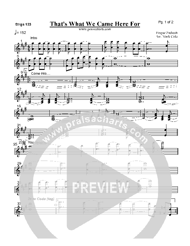 That's What We Came Here For Strings (Hillsong Worship)