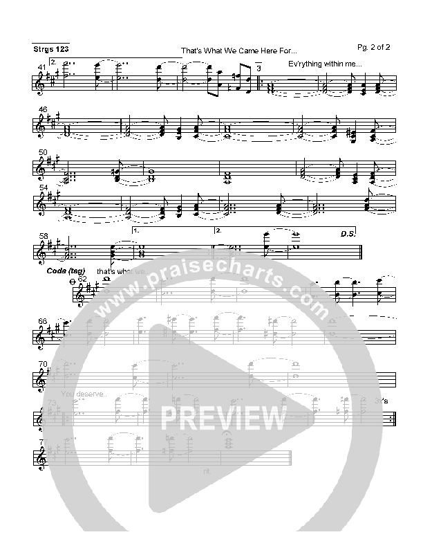 That's What We Came Here For Strings (Hillsong Worship)