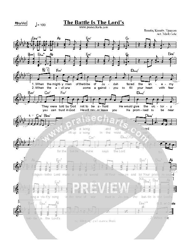 The Battle Is The Lord's Orchestration (Ron Kenoly)