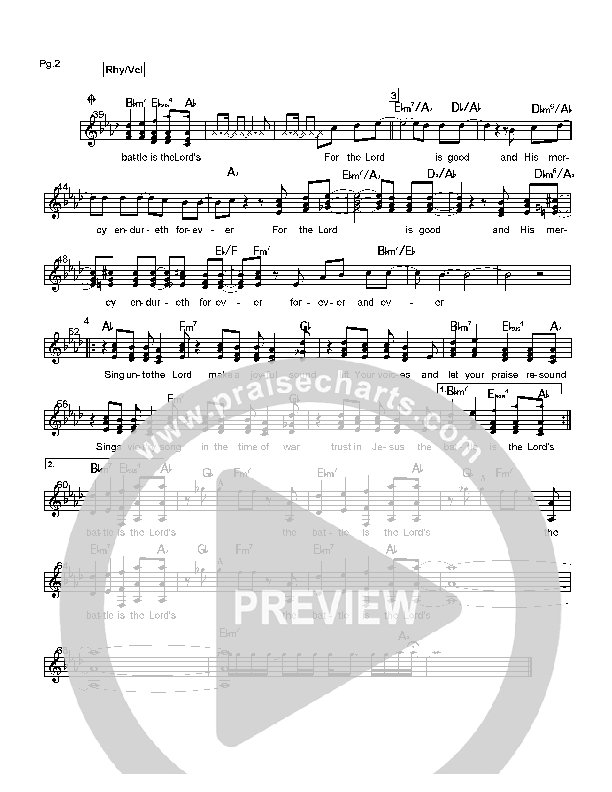 The Battle Is The Lord's Rhythm/Vocal (Ron Kenoly)