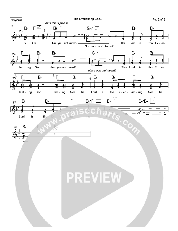 The Everlasting God Rhythm/Vocal (Toby Baxley)