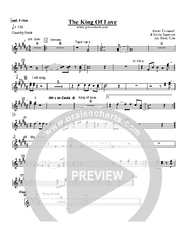 The King of Love French Horn (Stuart Townend)