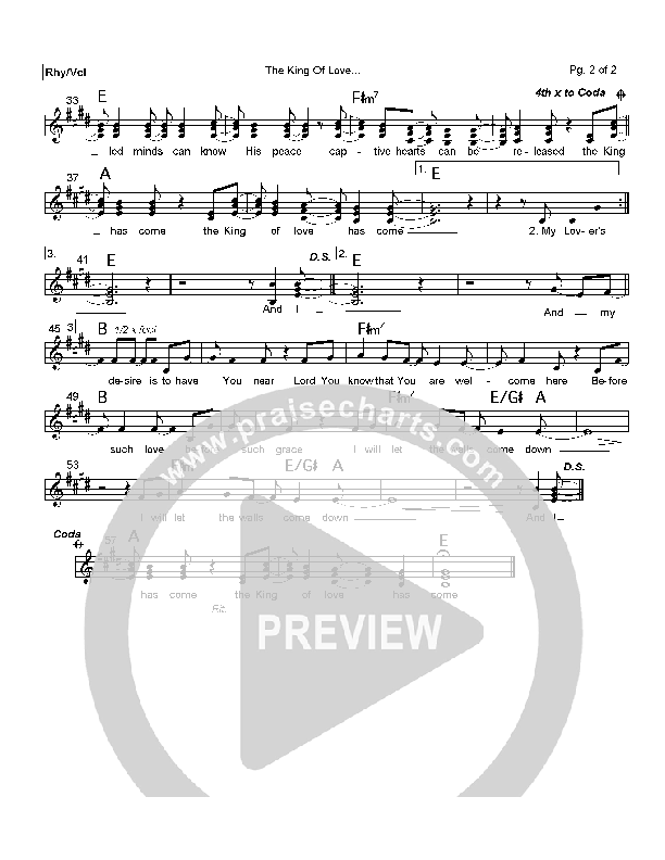 The King of Love Orchestration (Stuart Townend)